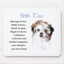 Mousepad Presentes para Amantes de Shih Tzu