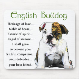 Mousepad Presentes para Bulldog Inglês