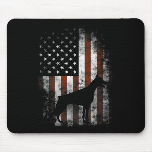 Mousepad Presentes Patrióticos do Doberman Pinscher America