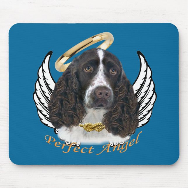 Mousepad Presentes perfeitos do anjo do Spaniel de Springer (Frente)