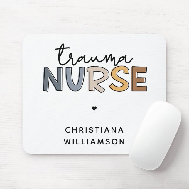 Mousepad Presentes personalizados de enfermagem de trauma (Com mouse)