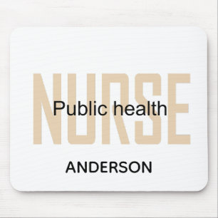 Mousepad Presentes personalizados de enfermeira de saúde pú
