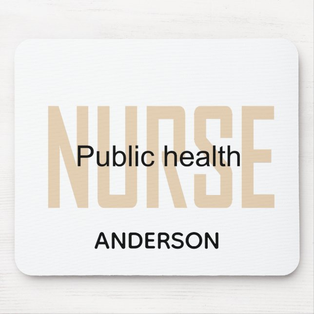 Mousepad Presentes personalizados de enfermeira de saúde pú (Frente)