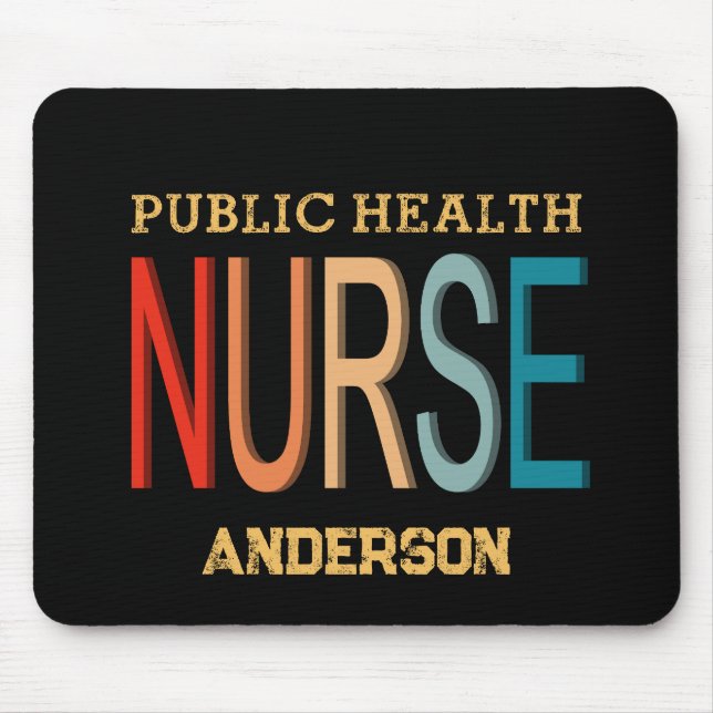 Mousepad Presentes personalizados de enfermeira de saúde pú (Frente)