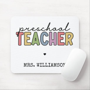 Mousepad Presentes personalizados do professor pré-escolar 