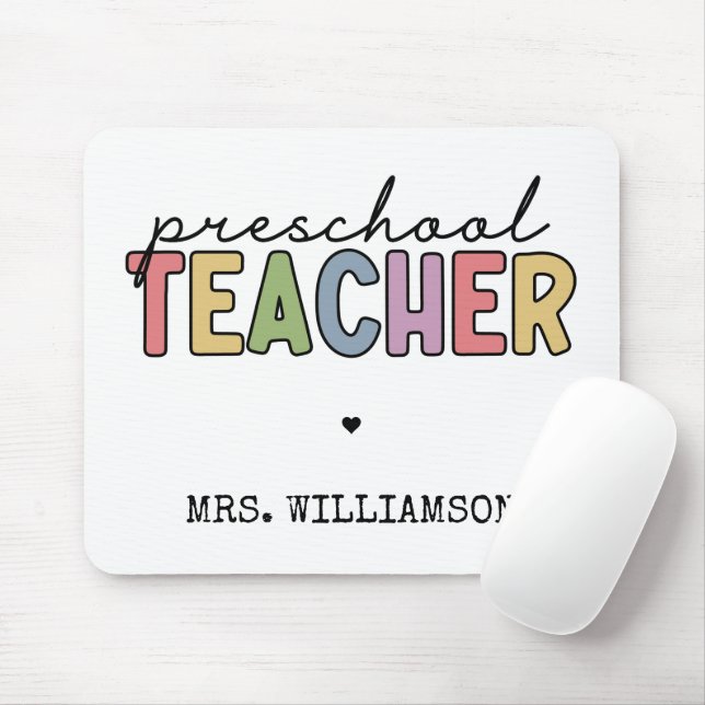Mousepad Presentes personalizados do professor pré-escolar  (Com mouse)