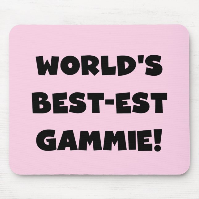 Mousepad Presentes preto e branco do Melhor-est Gammie do m (Frente)