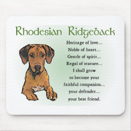 Mousepad Presentes Ridgeback da Rodésia