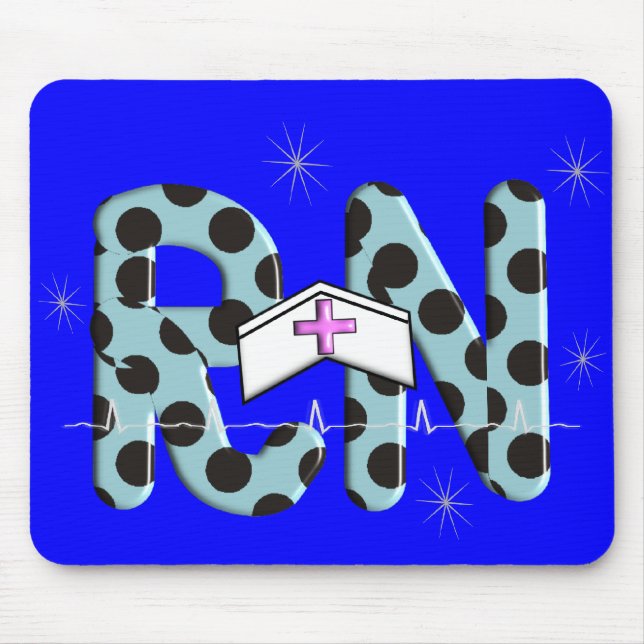 Mousepad Presentes "RN " da enfermeira diplomada (Frente)