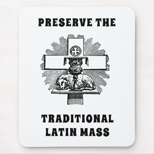 MOUSEPAD PRESERVE A TRADICIONAL MASSA LATINA CATÓLICA (Frente)
