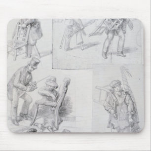 Mousepad Presida cerzidores nas ruas de Londres, 1820-30