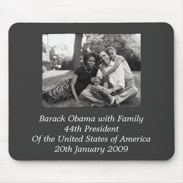 Mousepad Presidente Barack Obama com família (Frente)