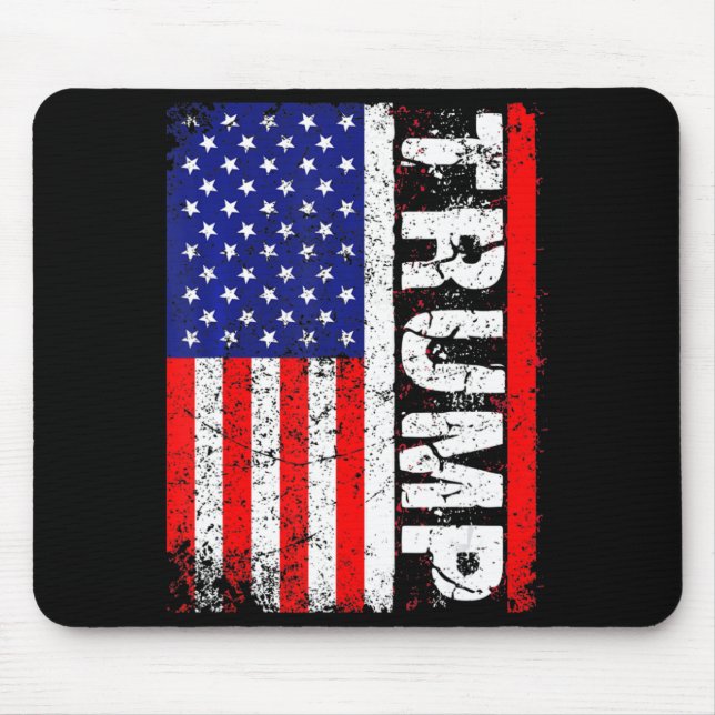 Mousepad PRESIDENTE Donald Trump Vintage EUA Flag (Frente)