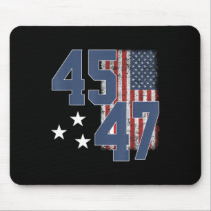 Mousepad Presidente Trump 45 47 Vintage American Flag