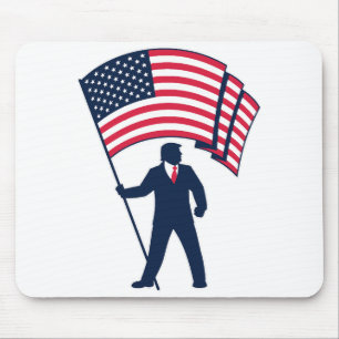 Mousepad Presidente Trump Bearing Bandeira dos EUA