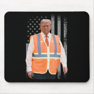 Mousepad Presidente Trump Caminhão de Lixo Trabalhador Cole