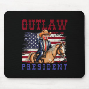 Mousepad Presidente Trump Cowboy Trump 2024 Condenado Felon