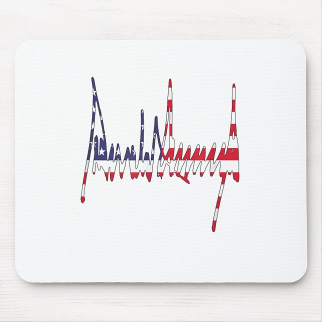 Mousepad Presidente Trump Signature USA Flag Color Patrióti (Frente)