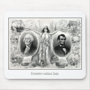 Mousepad Presidentes Washington e Lincoln