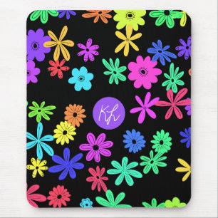 Mousepad Presilha personalizada de mouse com flores de Pop 
