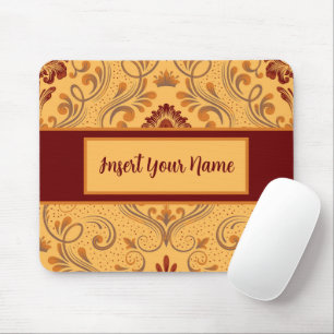 Mousepad Presilha personalizada do mouse castanho e laranja