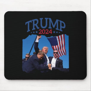 Mousepad Pressa Curta Bombeou 2024 Rezando por Trump Nunca