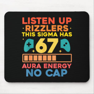 Mousepad Prestem Atenção Rizzlers Este Sigma Tem 67 Energia