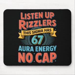 Mousepad Prestem Atenção Rizzlers Este Sigma Tem 67 Energia