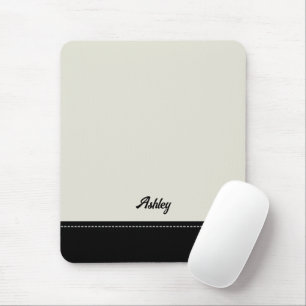 Mousepad Preto bege personalizado elegante e sofisticado