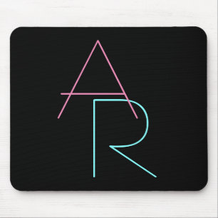 Mousepad Preto cor-de-rosa de sobreposição moderno de