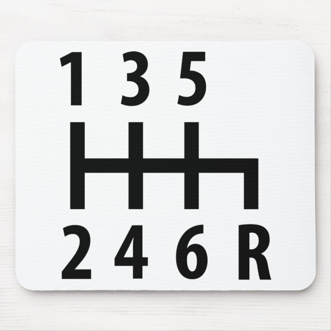 Mousepad preto do carro de corridas de 6 câmbios de marchas (Frente)