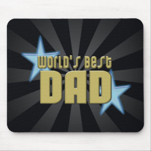 Mousepad Preto do pai do mundo o melhor/dia dos pais legal