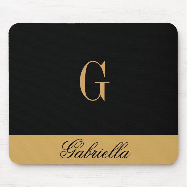 Mousepad Preto Dourado (Frente)