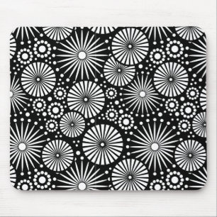 Mousepad preto e branco bonito