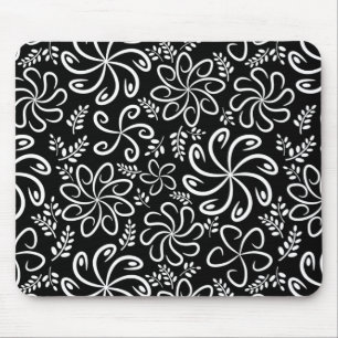 Mousepad preto e branco bonito