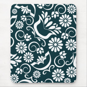 Mousepad preto e branco Elegante