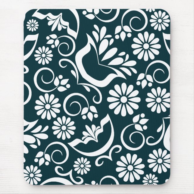 Mousepad preto e branco Elegante (Frente)