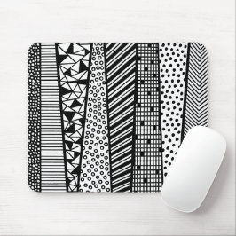 Mousepad Preto e branco - padrão moderno