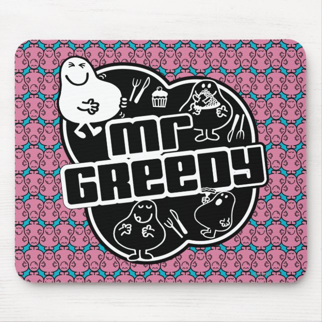 Mousepad Preto e Branco Sr. Greedy (Frente)