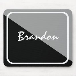 Mousepad Preto e Prateado Personalizado de Baixo P