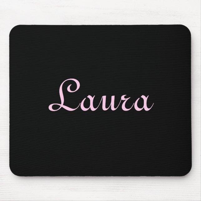 Mousepad Preto e Rosa Elegante (Frente)
