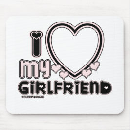 Mousepad preto i luv 1