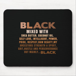 Mousepad Preto Misturado Com Manteiga De Karité Mês Da Hist