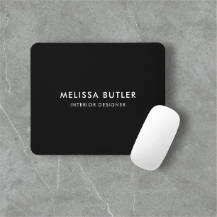Mousepad Preto Moderno Minimalista