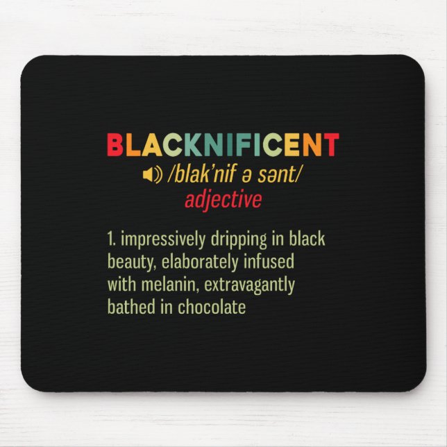 Mousepad Preto negro de definição esplêndida (Frente)