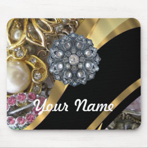 Mousepad Preto & ouro que bling
