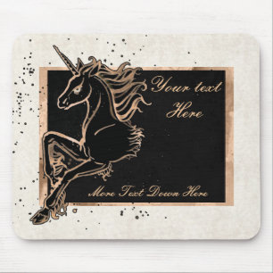 Mousepad Preto Unicorn