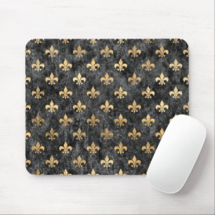 Mousepad Preto Velvet Fleur De Lis Mardi Orleans
