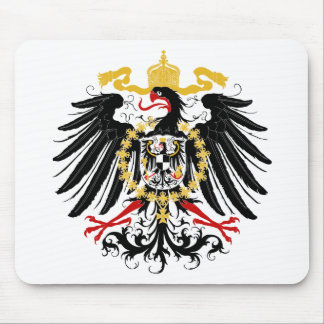 Mousepad Preto vermelho prussiano e ouro de Eagle