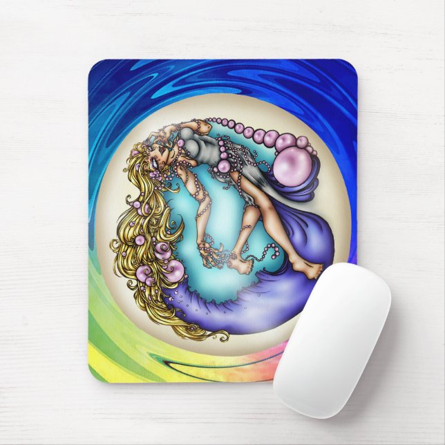 Mousepad Pretty Little Pearl Suporte para Mouse (Com mouse)